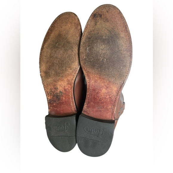 Justin Boots Classic Roper Men Size 11 D 3404 Brown Leather Western Cowboy Pull - Picture 12 of 17